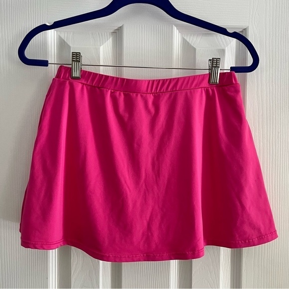 Pure Lime hot pink/gray pleated tennis skort- Size Medium - Picture 5 of 6